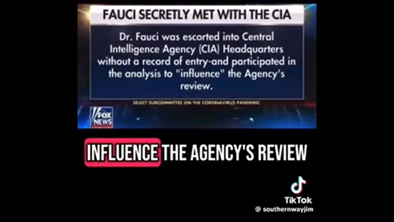 Fauci and CIA - it's all connected ..