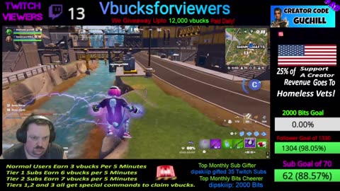 Giving Away 10,000 VBucks+ / Playing Fortnite with Viewers!