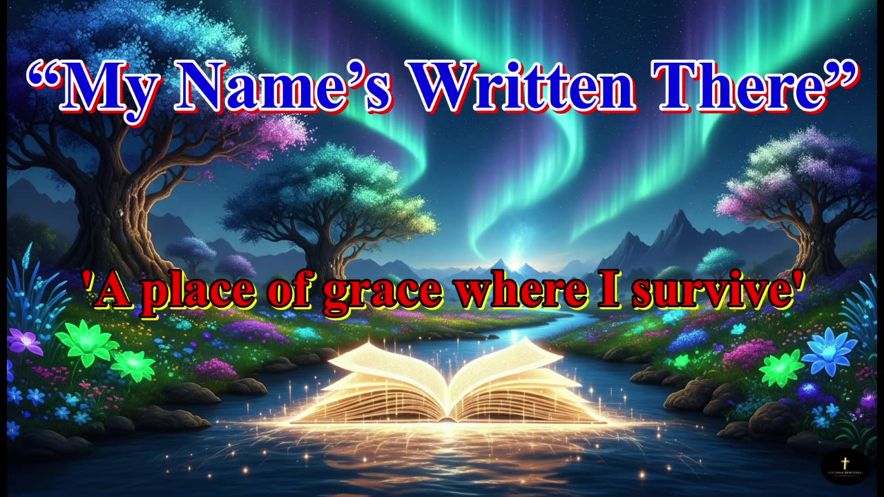 “My Name’s Written There”, No storm can erase it, no fear can tear apart,