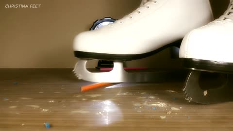 Destroying a Pencil with Ice Skates