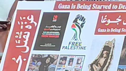 "Gaza is being starved to death" (by Israel and USA).