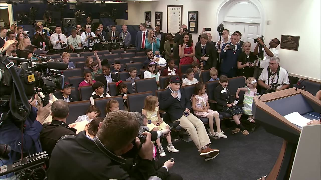 Press Secretary Karoline Leavitt Holds a Press Briefing for Take Our Sons and Daughters to Work Day