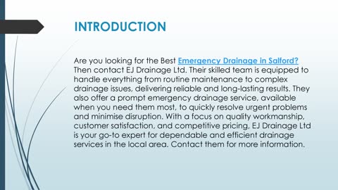 Best Emergency Drainage in Salford