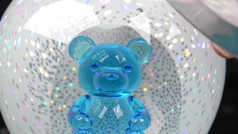 Glassy Apple With blue bear