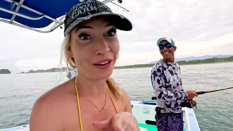 Thrill in the Waves of Costa Rica: The Catch of Roosterfish and Needlefish!