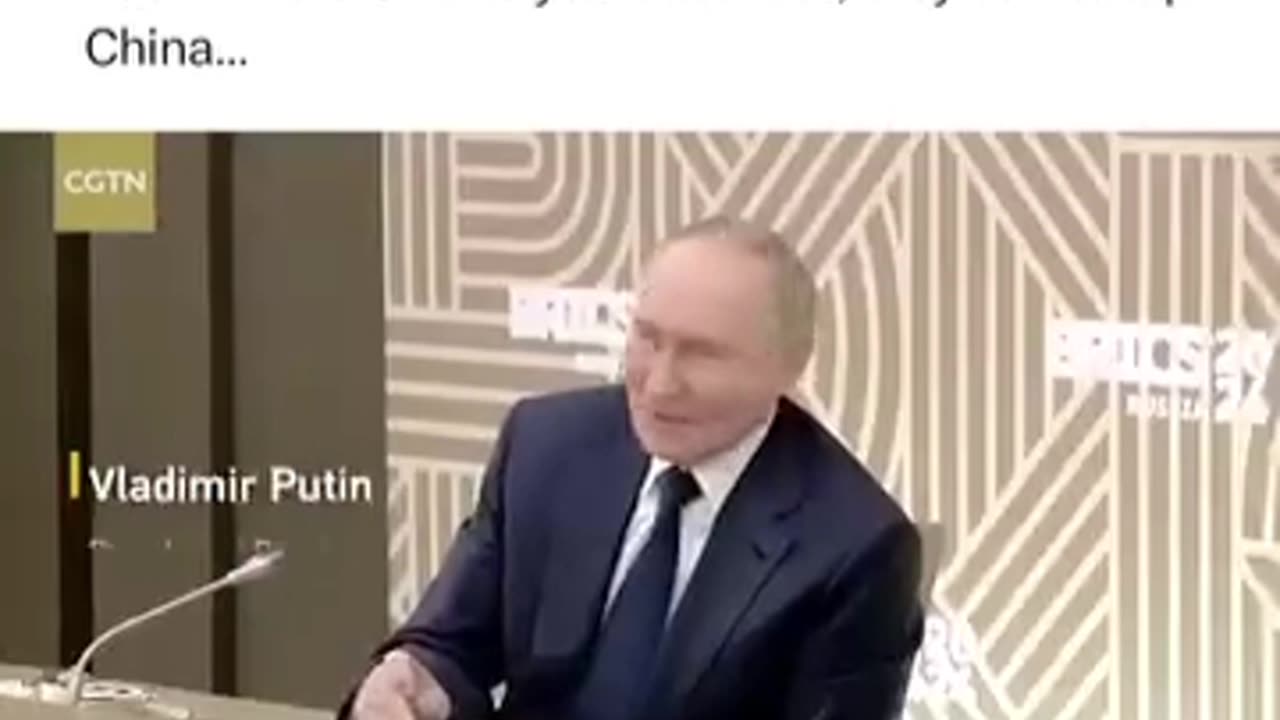Putin: The U.S. is 15 years too late, they can`t stop China..