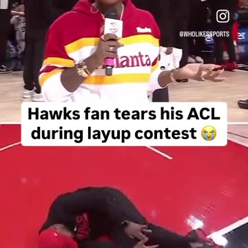 NBA Atlanta Hawks Fan Tore His ACL