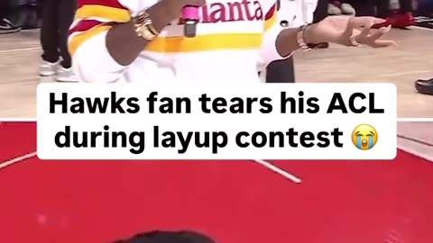 NBA Atlanta Hawks Fan Tore His ACL