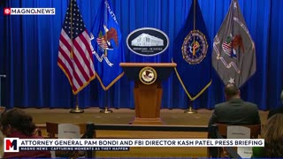 🇺🇸 Attorney General Pam Bondi and FBI Director Kash Patel Hold Urgent Press Briefing [LIVE]
