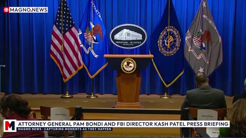 🇺🇸 Attorney General Pam Bondi and FBI Director Kash Patel Hold Urgent Press Briefing [LIVE]