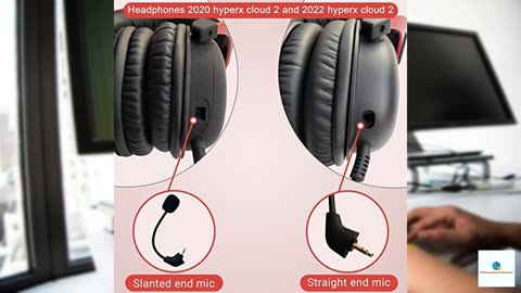 TNE Replacement Game Mic Microphone Boom for Pre-2021 1st Version Wired Kingston HyperX Cl