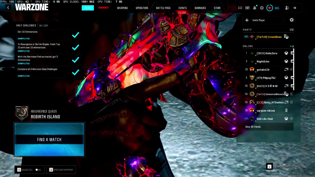 NEW WARZONE RUMBLE AND KICK STREAMER