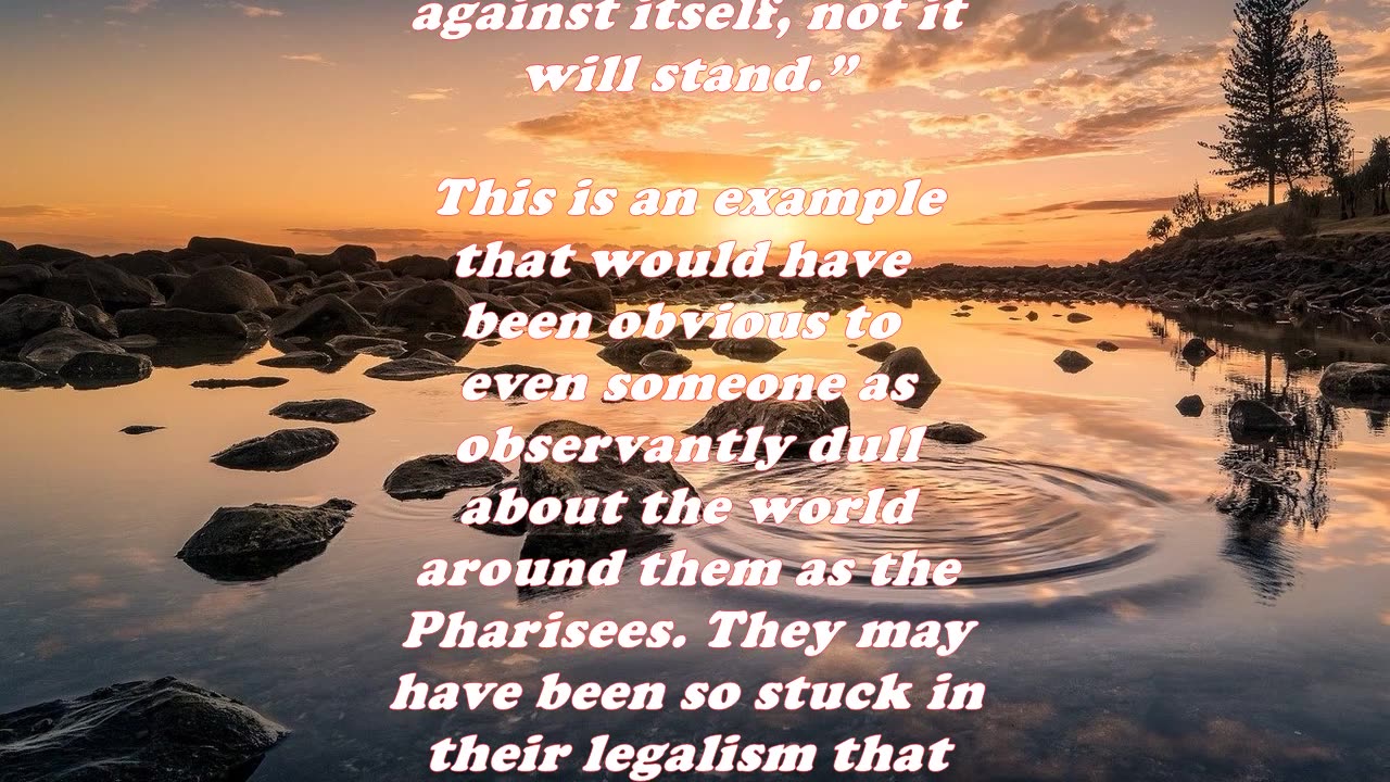Matthew 12:25 - Daily Bible Verse Commentary