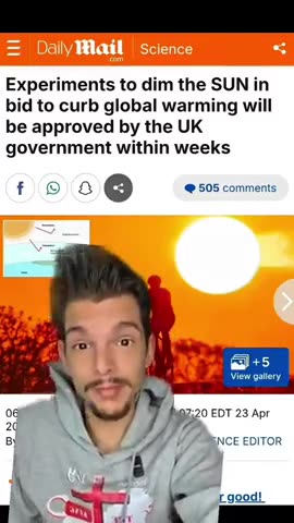 Dimming the sun: globalists always announce their satanic plans through the media