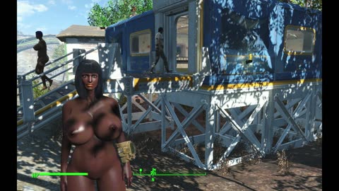 Fallout 4 Naked Oberland station Busty Boobs Breast Expansion huge tits