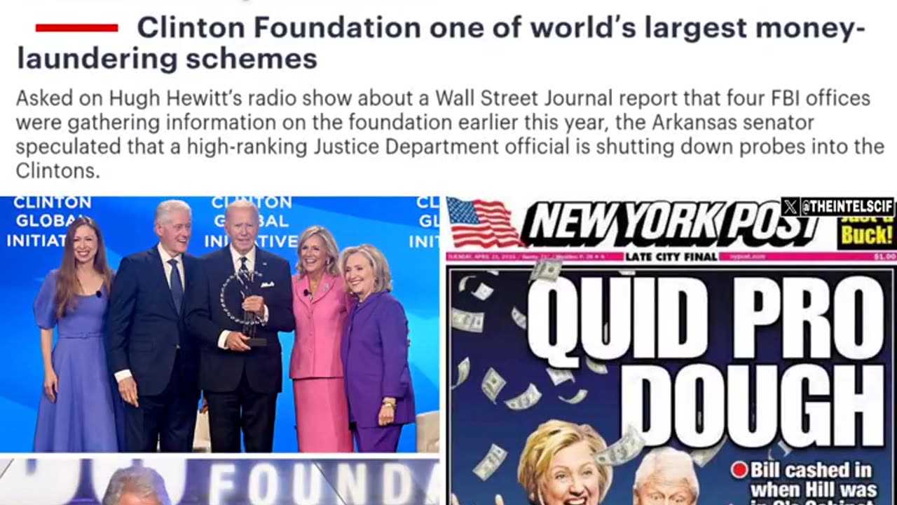 Clinton Foundation one of World's Largest Money Laundering Scemes