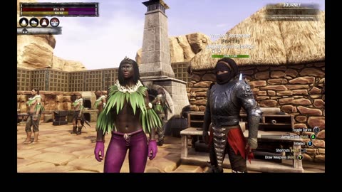 Conan Exiles raid of the Darfari camp for bones busty boobs