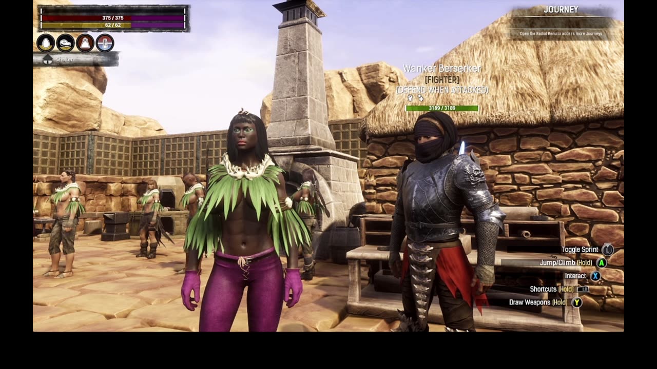 Conan Exiles raid of the Darfari camp for bones busty boobs