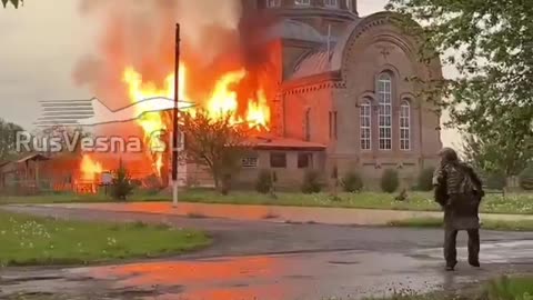 ⛪🔥 Ukraine Russia War | Church Ablaze in Kursk After Shelling | RCF