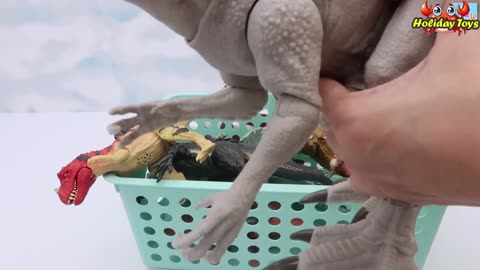Allosaurus Eats Mice that Roam the Forest