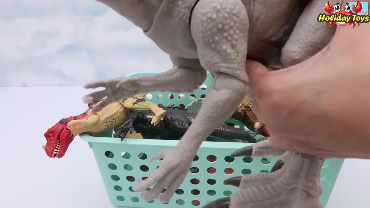 Allosaurus Eats Mice that Roam the Forest