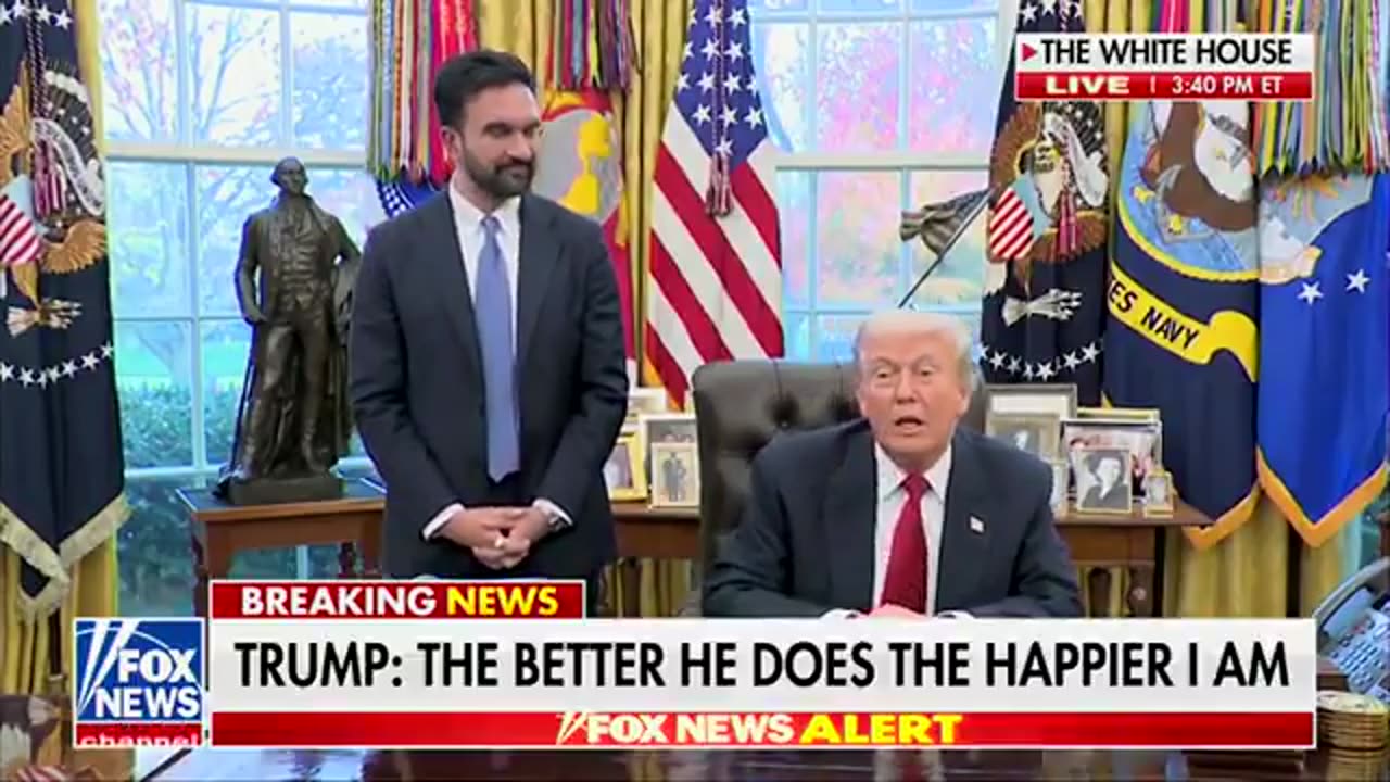 President Trump, Zohran Mamdani Shake Hands In The Oval Office