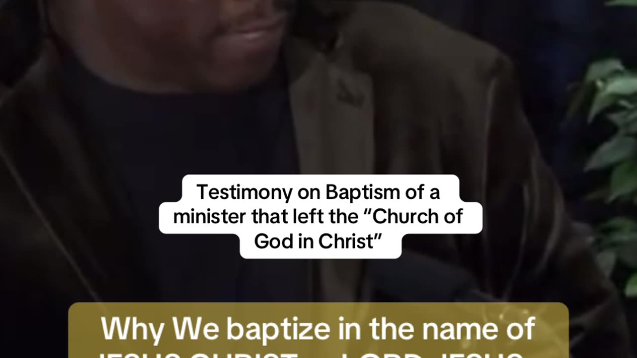 Former cogic minister gets rebaptized
