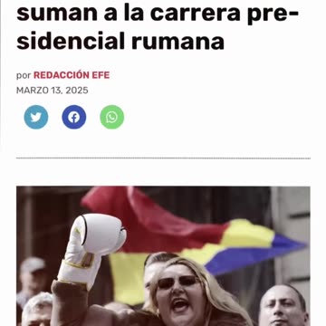 Ieri am depus candidatura pentru alegerile prezidențiale din luna mai, purtând mănușile de box...