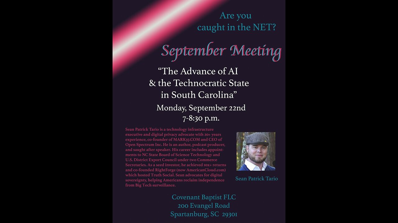 September Meeting: Advance of AI and the Technocratic State.