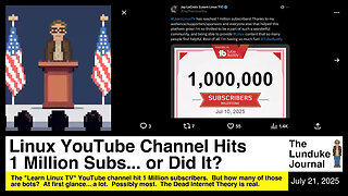 Linux YouTube Channel Hits 1 Million Subs... or Did It?