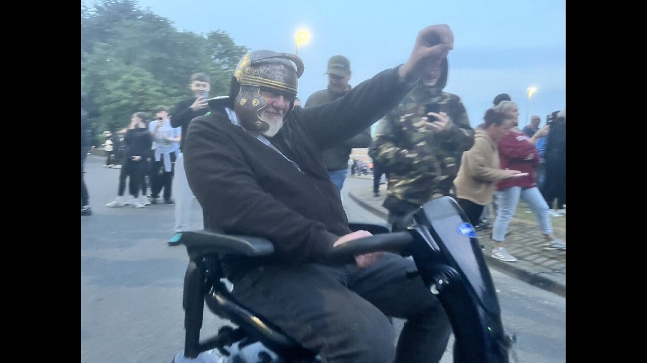 Mad scenes in Ballymena tonight.