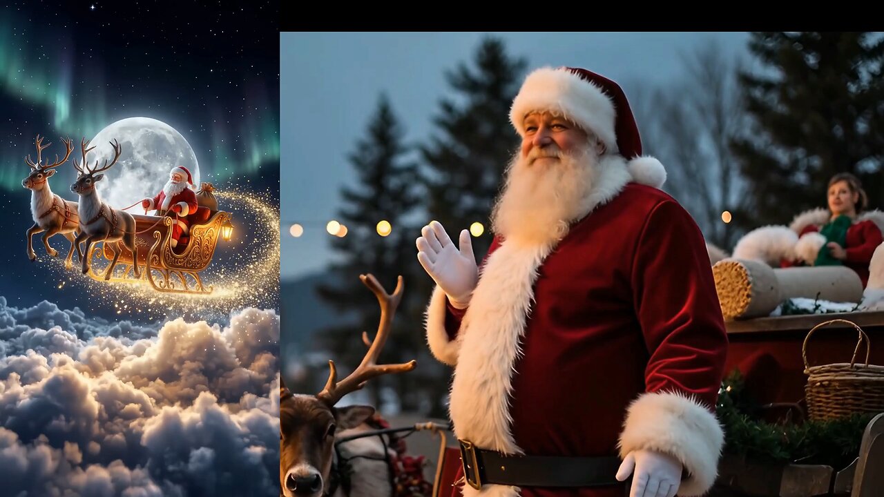 Why Santa Does Secret Practice Flights Before Christmas Portrait Format