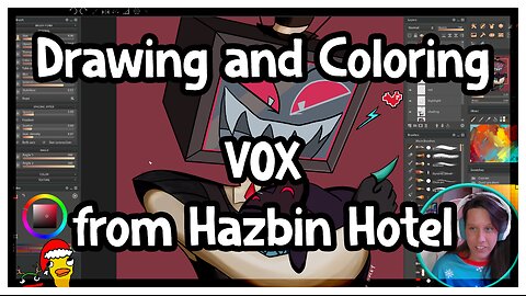 Drawing and Coloring VOX from Hazbin Hotel - SPED UP