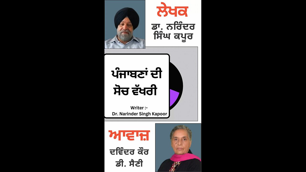 ਪੰਜਾਬਣਾਂ ਦੀ ਸੋਚ ਵੱਖਰੀ || By : ਡਾ. ਨਰਿੰਦਰ ਸਿੰਘ ਕਪੂਰ