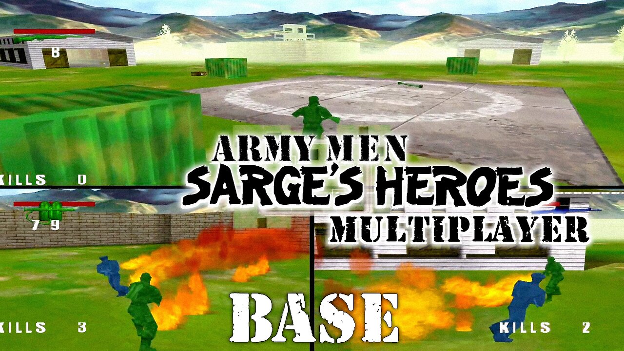 Army Men: Sarge's Heroes - Multiplayer Deathmatch: Base - Sega Dreamcast