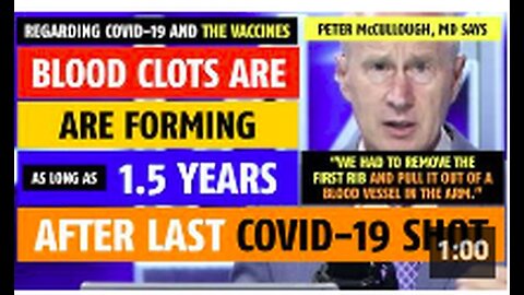 "Peter McCullough, MD, Reports Blood Clots Forming 1.5 Years Post Final COVID Vaccine Shot"