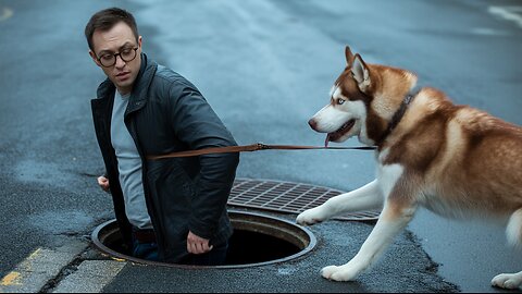 Husky Saves Blind Man from Danger 🐕❤️