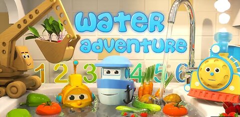 Max the Glow Train & Friends Water Adventure | Fun with Fruits, Vegetables & Robot
