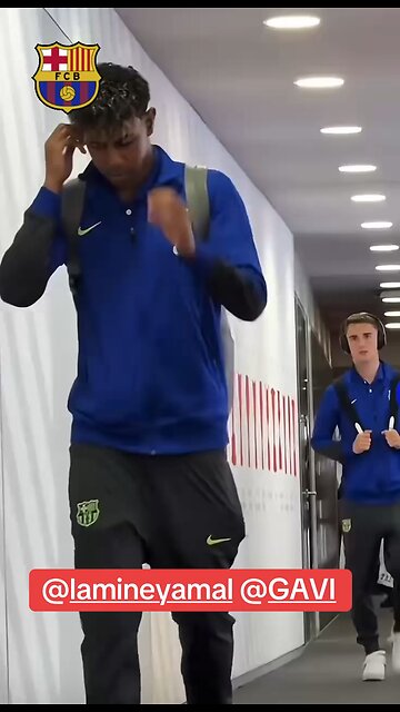 Lamine Yamal with Gavi FC Barcelona