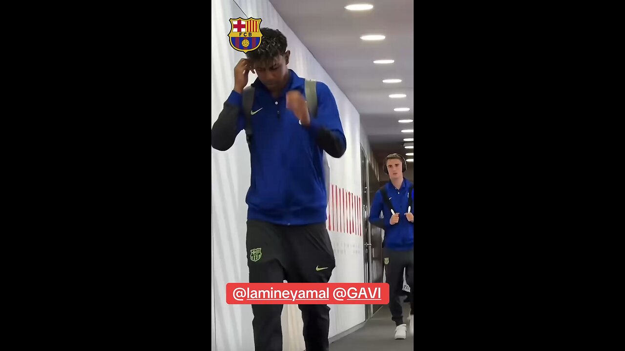 Lamine Yamal with Gavi FC Barcelona