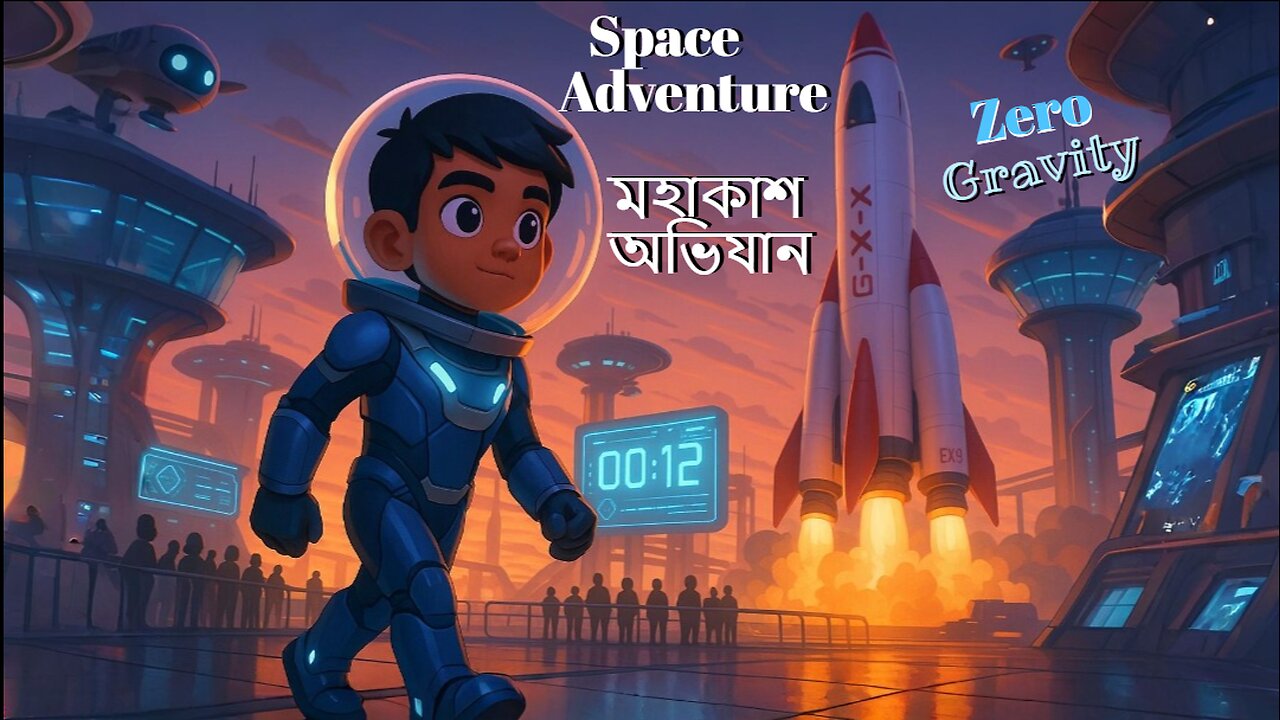 মহাকাশ মিশন | Space Zero Gravity Adventure cartoon