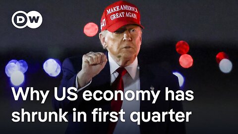 US economy shrinks as companies race to get ahead of Trump tariffs | BBC News