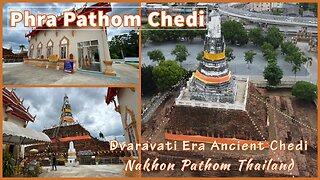 Phra Prathon Chedi พระประโทณเจดีย์ - Ancient 50 Meter Tall Chedi - Nakhon Pratom Thailand 2025