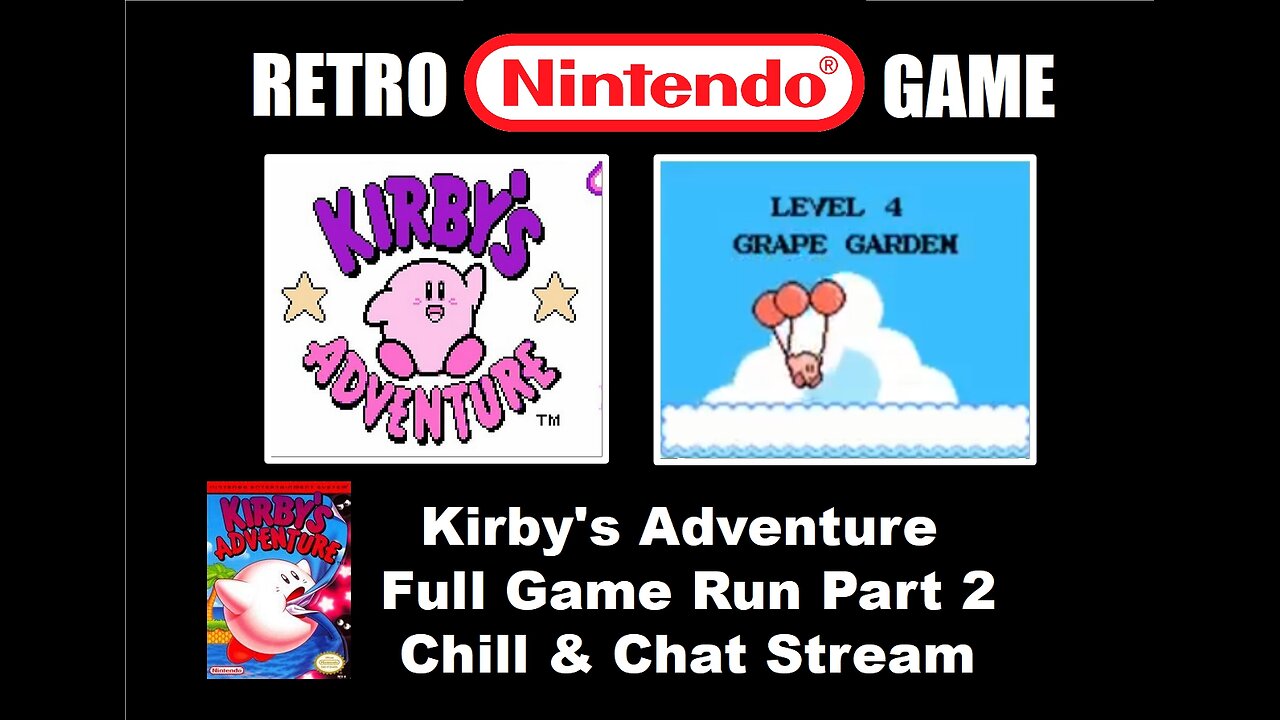 Kirby's Adventure Game Run pt 2: Chill & Chat with BrightGaming playing a Classic NES Nintendo Game
