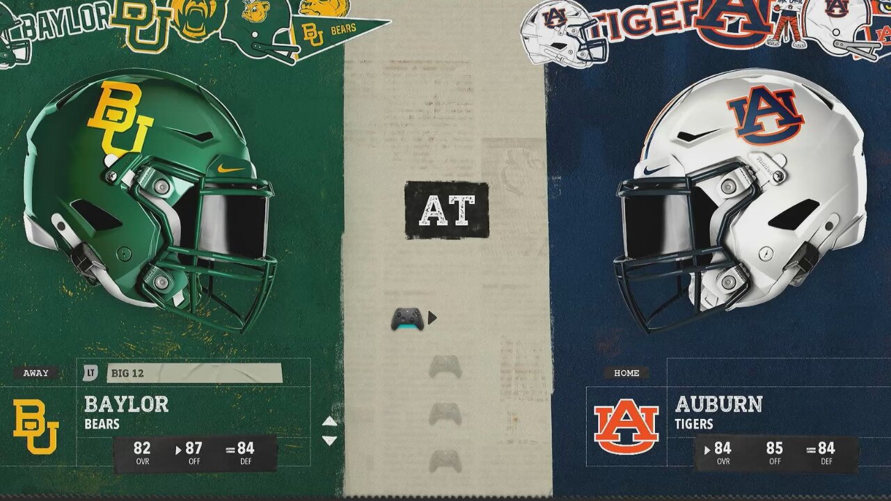 Let's play some College Football 26: Auburn vs Baylor