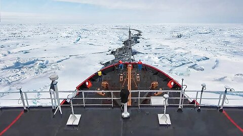 Inside Massive US Icebreaker Breaking Icy Passage to the North Pole