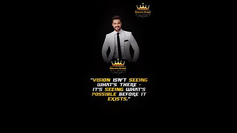 Vision isn't seeing what's there - it's seeing what's possible before it exists. #BillionaireMindset