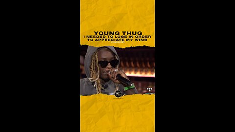 @thuggerthugger1 I needed to lose in order to appreciate my wins