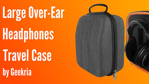 Large Over-Ear Headphones Travel Case, Hard Shell Headset Carrying Case | Geekria