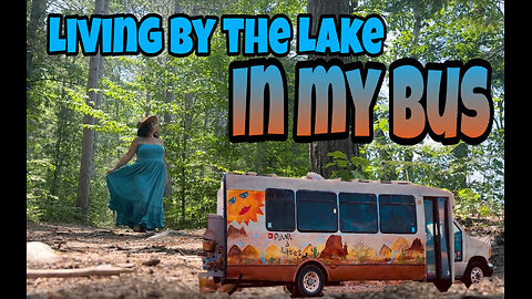 Happy by the lake in my Bus